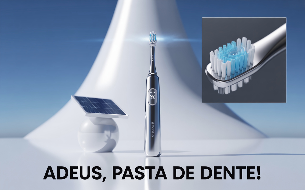 Fim das escovas de dentes tradicionais? Tecnologia japonesa usa energia solar e íons para quebrar a placa bacteriana, dura 5 anos e nem precisa de pasta de dente!