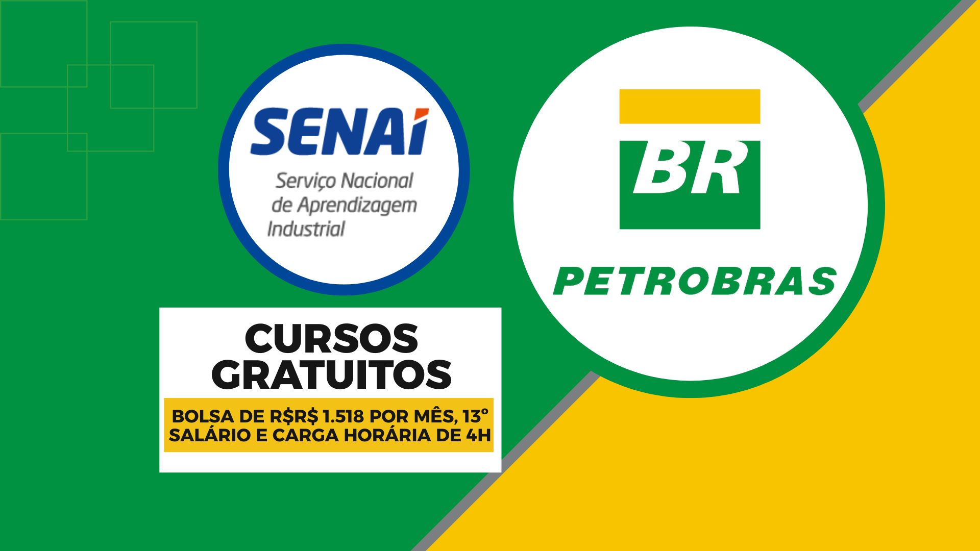 Petrobras abre 42 vagas para jovens aprendizes em Salvador com cursos técnicos gratuitos no Senai e bolsa de R$ 1.518. Inscrições abertas.