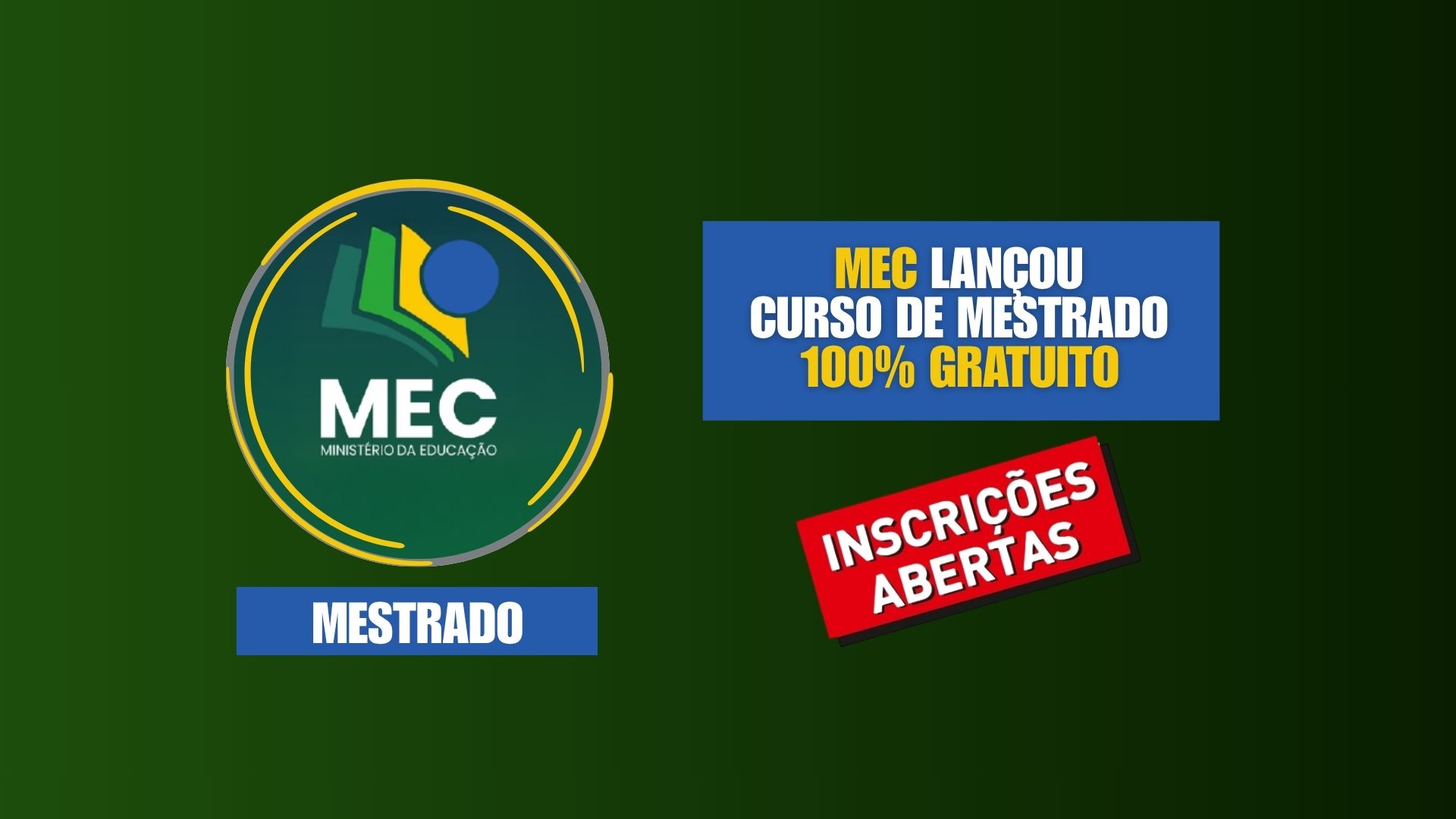 MEC abre inscrições até 18 de outubro para mestrado gratuito em Sociologia reconhecido pela CAPES com 246 vagas em universidades públicas.