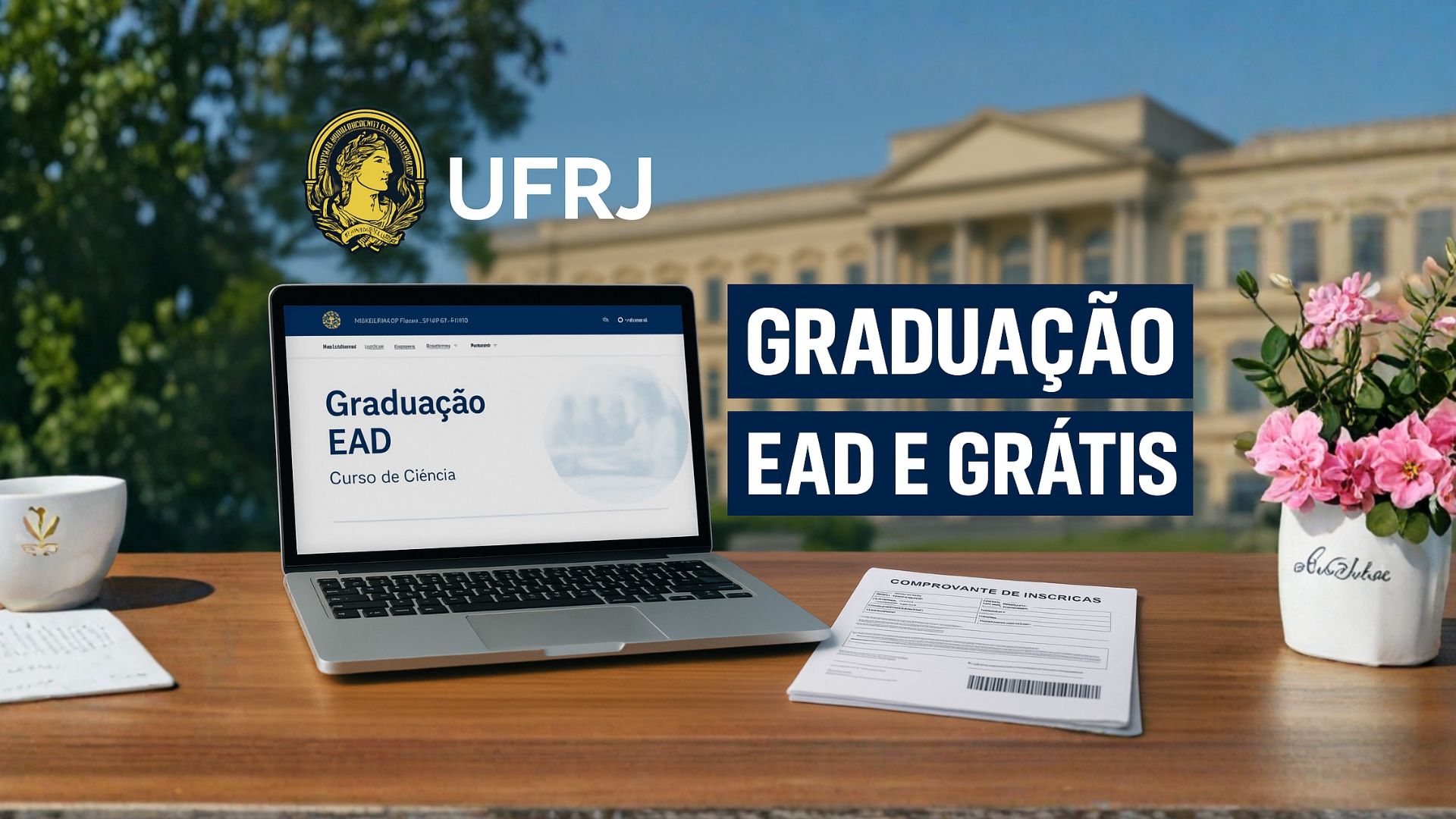 UFRJ oferece 1.235 vagas gratuitas em cursos EAD pelo Vestibular Cederj 2026. Inscrições abertas até 30 de outubro. Aproveite.