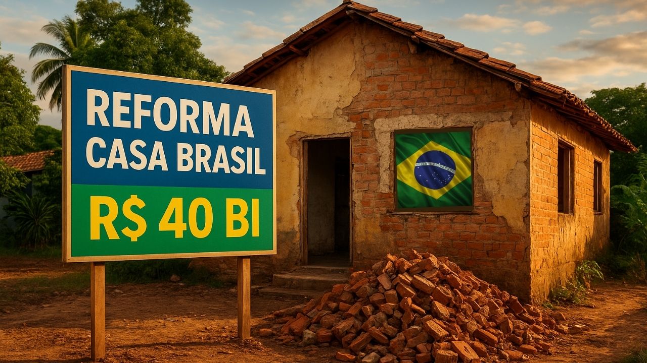 Governo lança Reforma Casa Brasil: com aporte de R$ 40 bi, mais de 1 milhão de famílias terão até R$ 30 mil para consertar casas