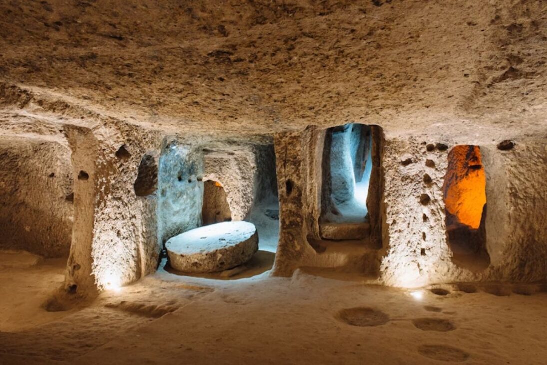 Hombre derriba una pared en el sótano y descubre la entrada de Derinkuyu, una ciudad subterránea de 18 pisos para 20 mil personas en Turquía