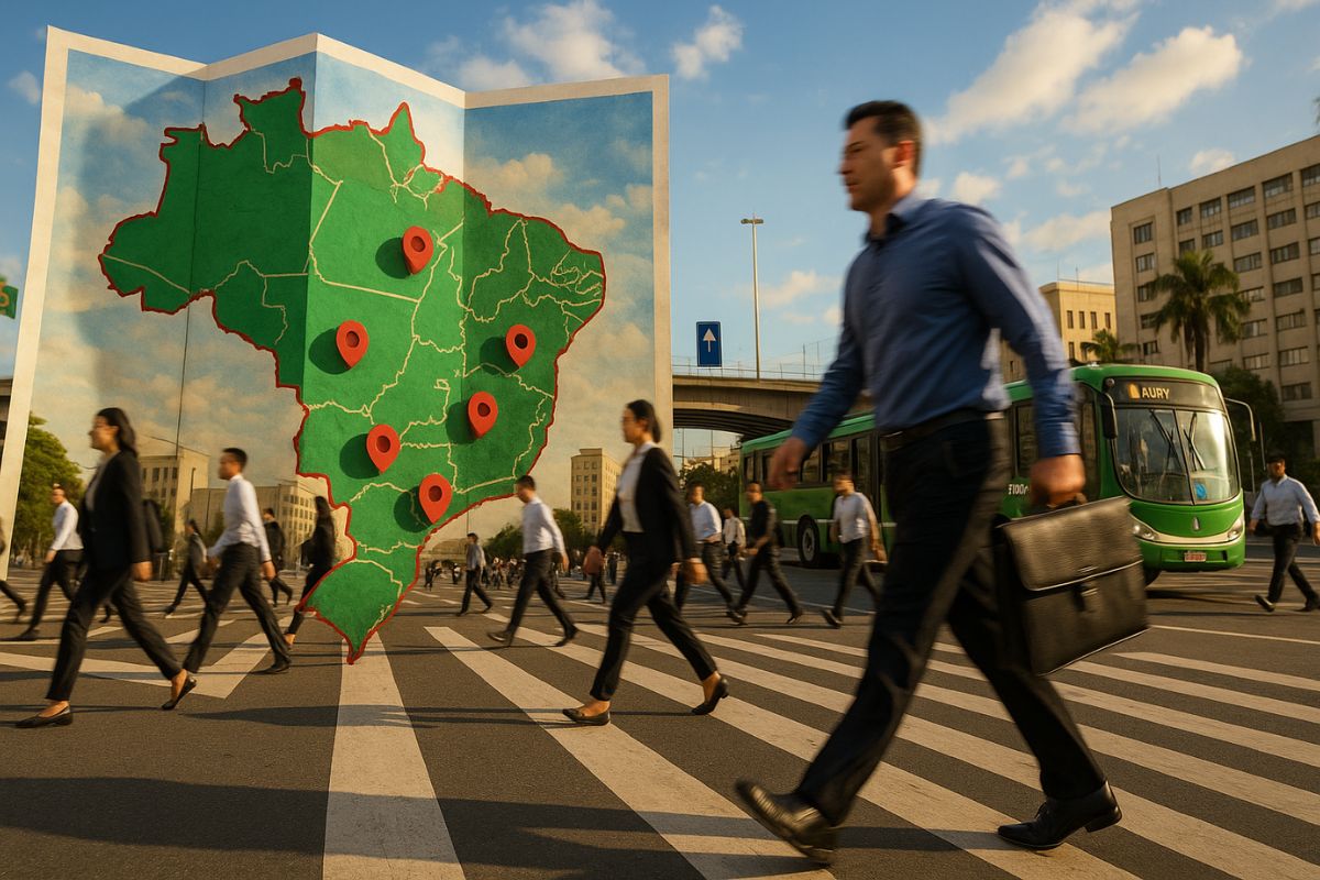 O IBGE revela em 2025 as cidades do Brasil onde os trabalhadores têm o menor tempo de deslocamento até o emprego e mais qualidade de vida.