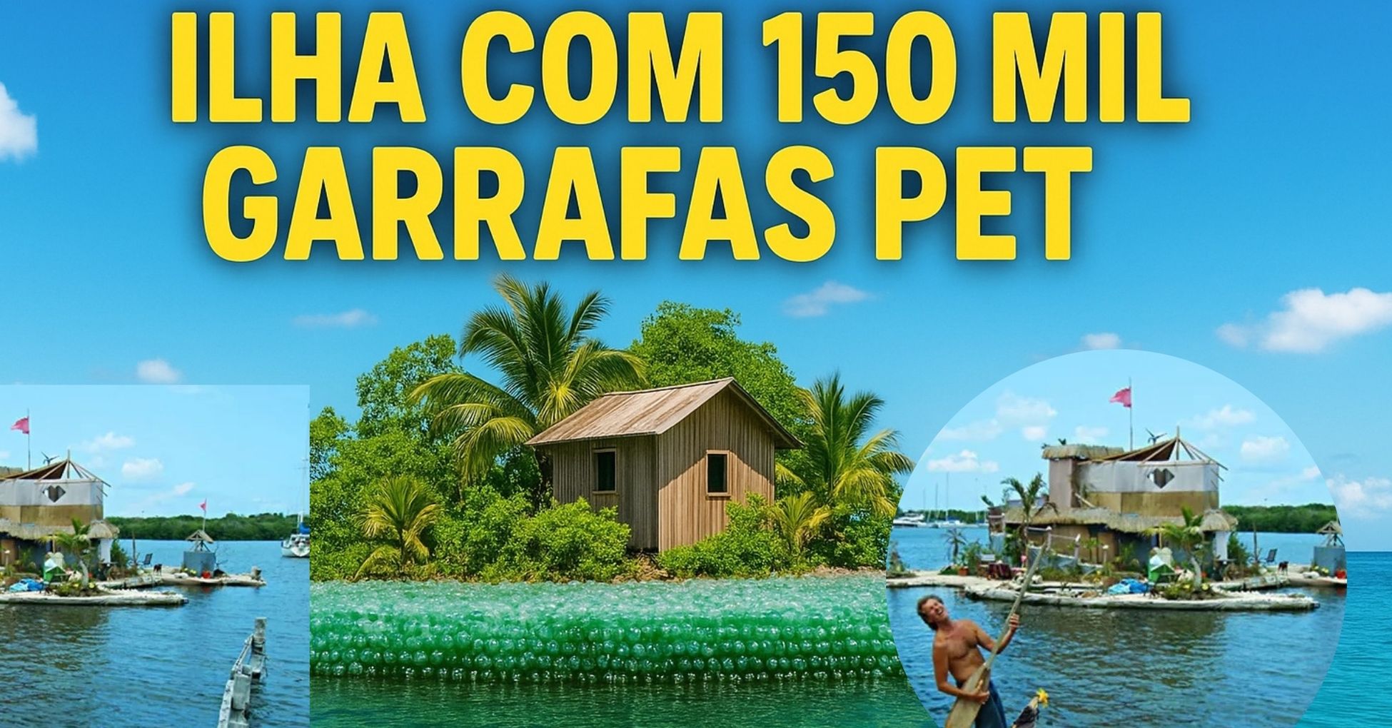 Um homem construiu sozinho uma ilha artificial no país vizinho do Brasil com 150 mil garrafas PET, onde viveu por anos em um modelo de sustentabilidade único no mundo