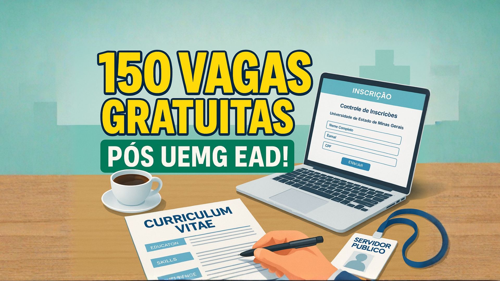 UEMG abre 150 vagas gratuitas para especialização EAD em Gestão em Saúde 2026, com seleção por currículo e foco em agentes públicos.