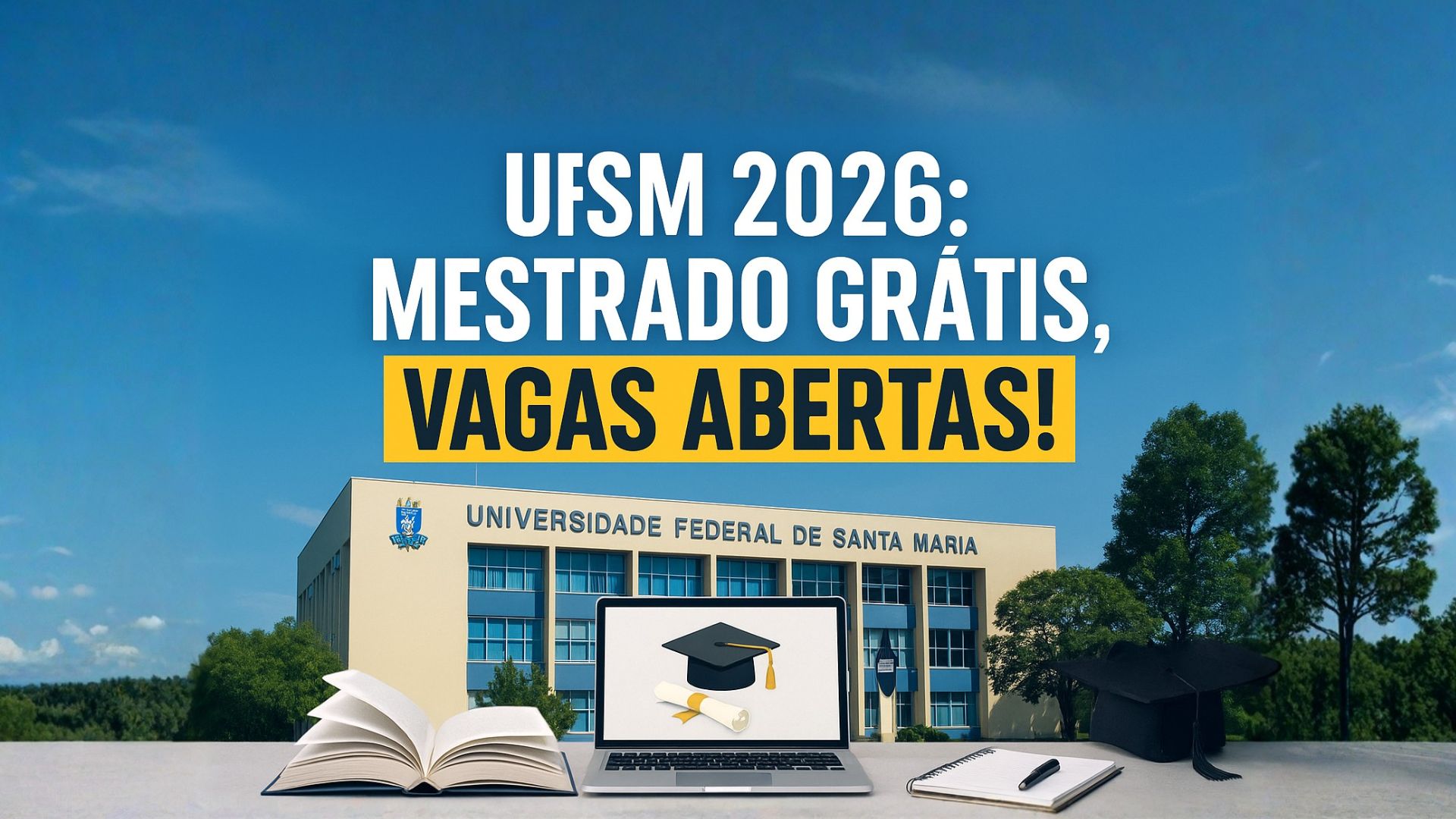 UFSM abre mais de 800 vagas gratuitas para mestrado em 2026. Saiba detalhes do edital, prazos e como garantir sua inscrição.