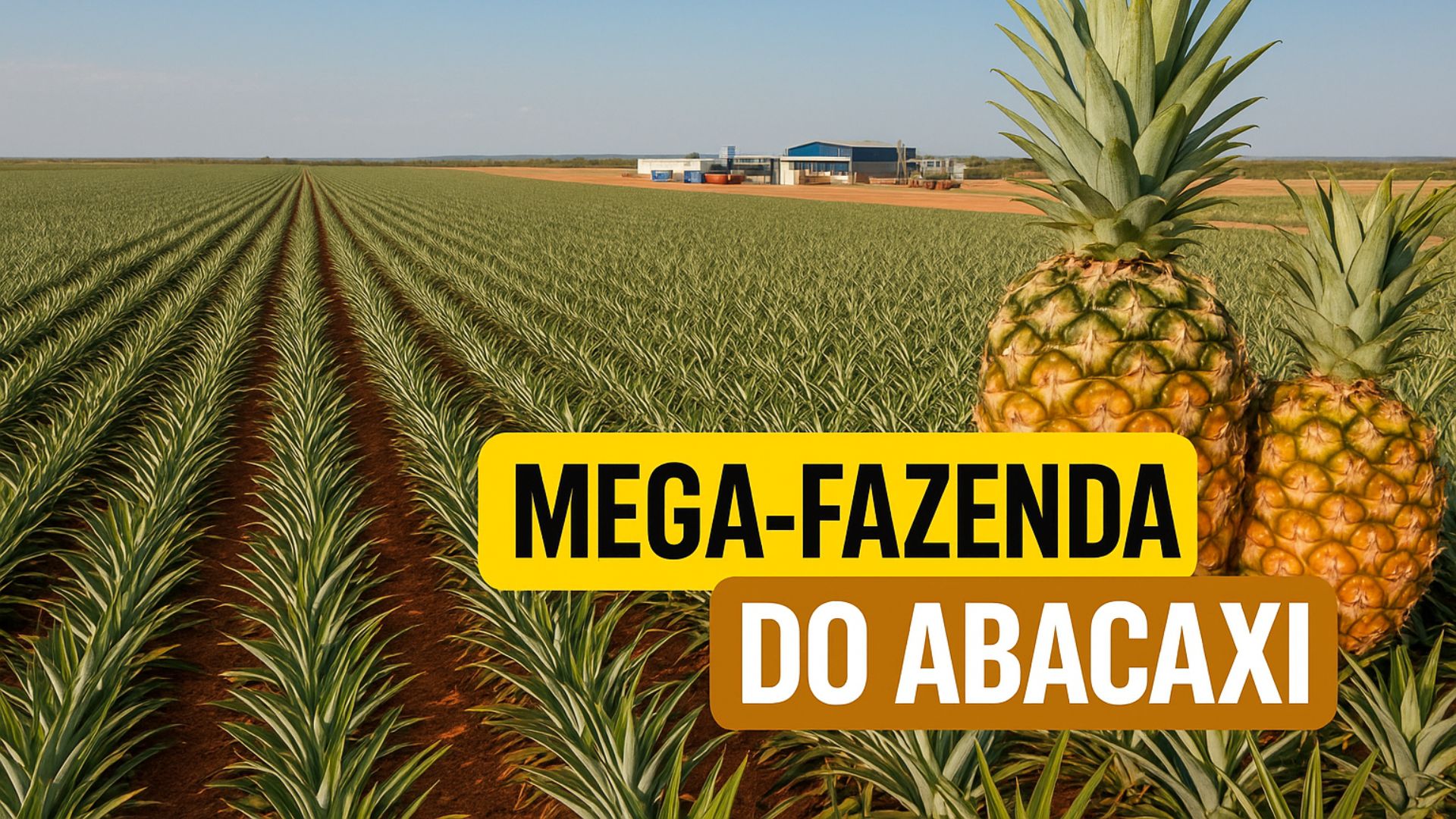 Maior fazenda de abacaxi do mundo no Brasil produz cerca de 150 mil toneladas/ano com alta tecnologia e exportação para Europa e EUA.