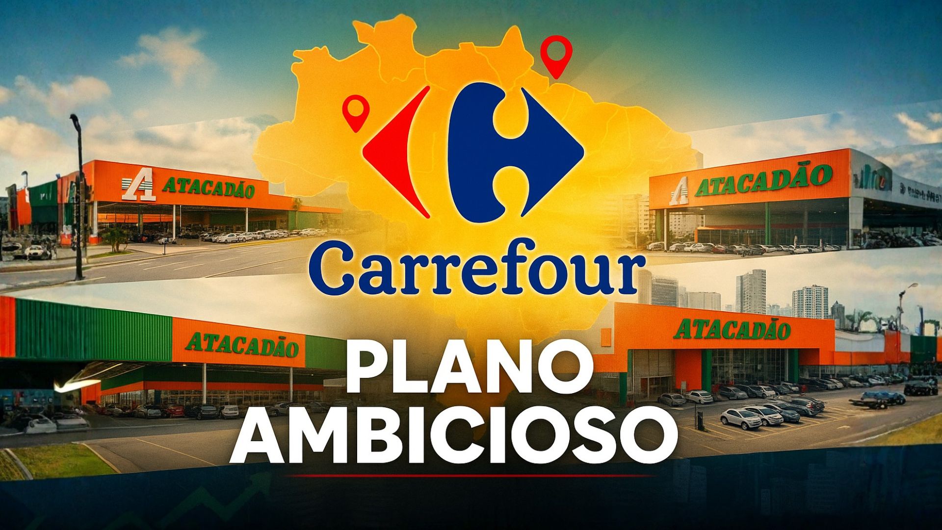 Carrefour investe R$ 8 bilhões para abrir 120 novas lojas do Atacadão no Brasil, com expansão ligada à taxa de juros e ao consumo.