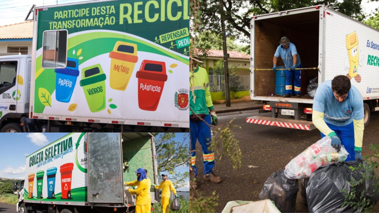 Equipos de barrido, recolección y conservación en Maringá ilustran la gestión de limpieza pública como prioridad de la ciudad. (Imagen: Divulgación PMM)