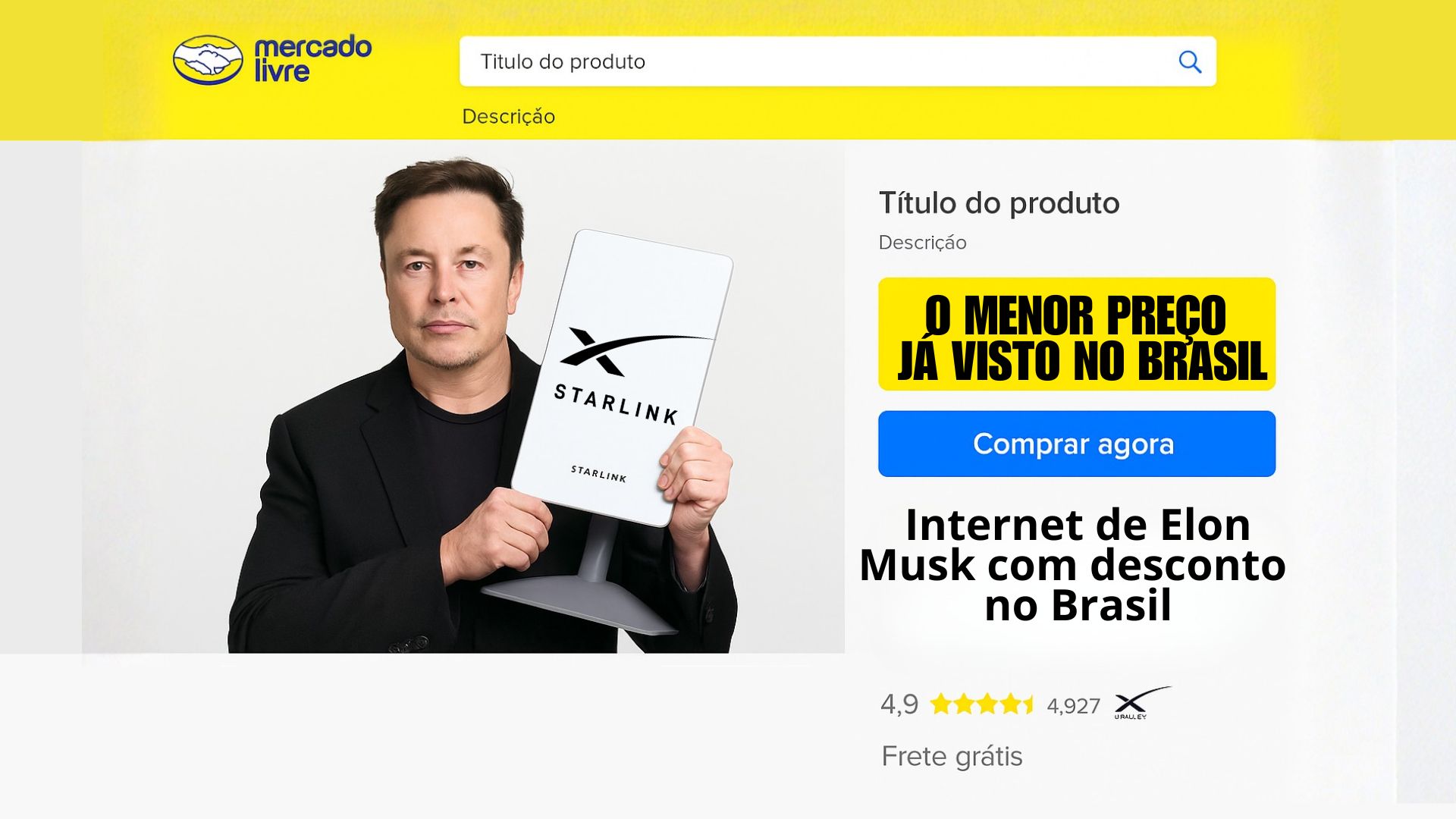 Kit Starlink Mini tem preço histórico no Brasil com oferta a partir de R$ 674 em Pix; veja condições, plano e como funciona a internet via satélite.