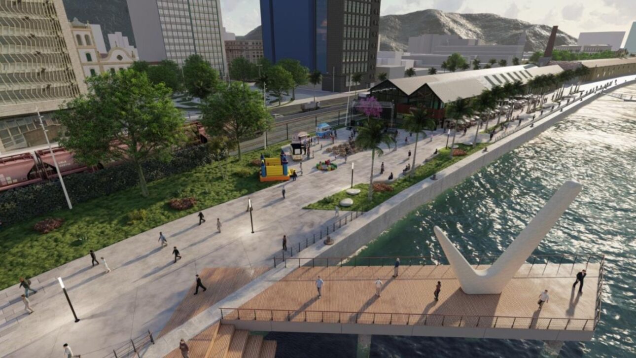 Parque Valongo, en Santos, recibe premio nacional por revitalizar área portuaria con ocio, turismo e integración entre ciudad y mar.