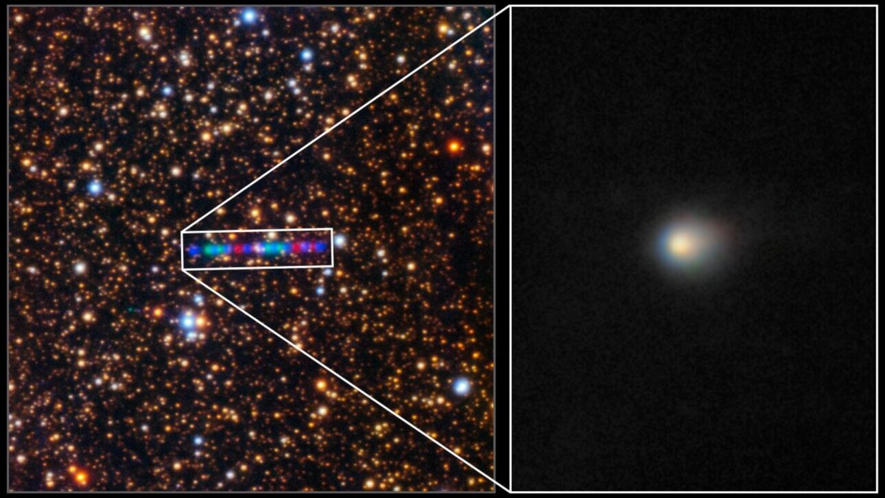 Foto del descubrimiento del 3I/ATLAS por el sistema Asteroid Terrestrial‑impact Last Alert System (ATLAS) en Chile el 1 de julio de 2025, tercer visitante interestelar registrado. (Imagen: ATLAS/Univ. of Hawaii/NASA)