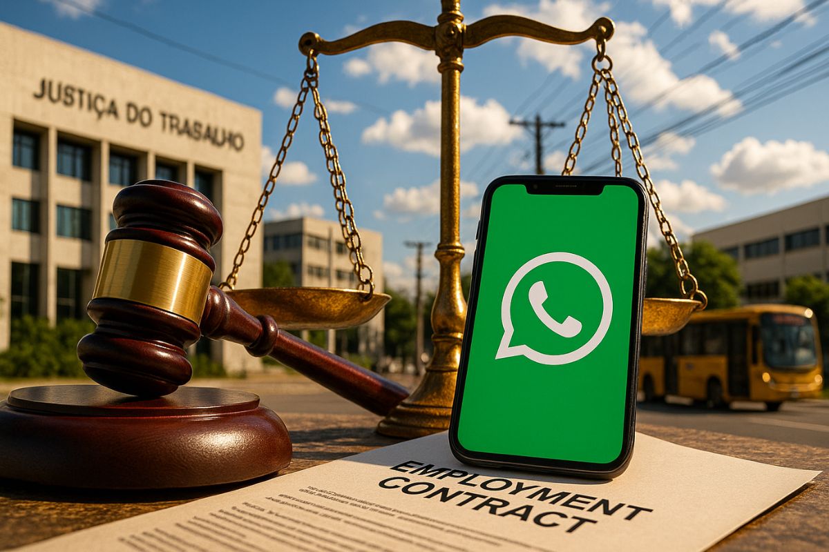 A Justiça do Trabalho reconhece que uma oferta de emprego feita pelo WhatsApp configura contrato de trabalho com todos os direitos trabalhistas.