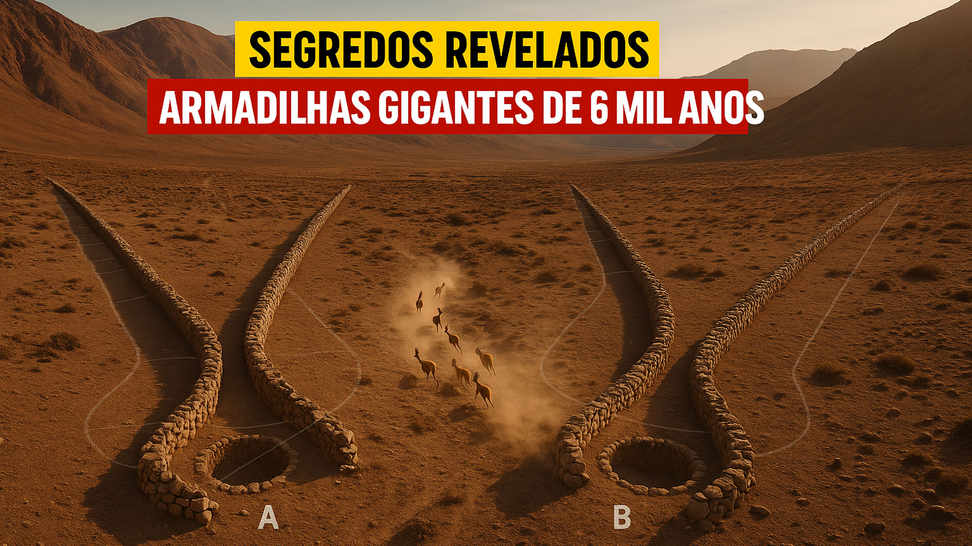 Montanhas escondiam segredos muito além do que diziam os livros e satélite revela 76 armadilhas gigantes de 6 mil anos e revelam caçadas a vicunhas vivas