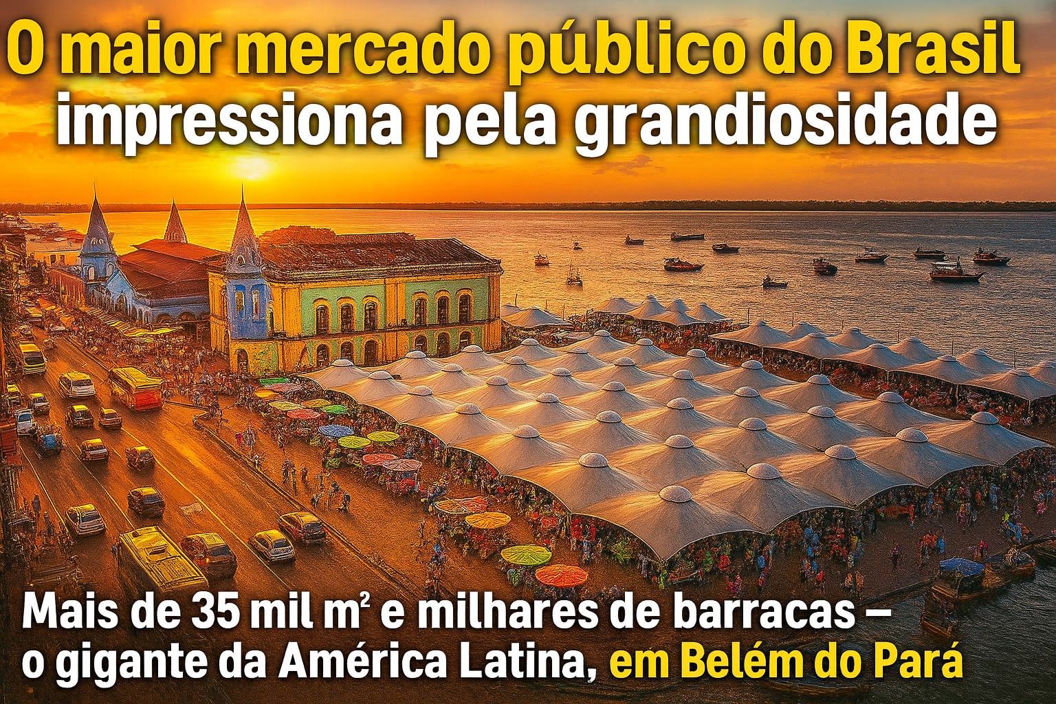 Com cerca de 35mil m² e milhares de barracas, o maior mercado público e mais antigo do Brasil impressiona pela grandiosidade e é reconhecido como o maior da América Latina