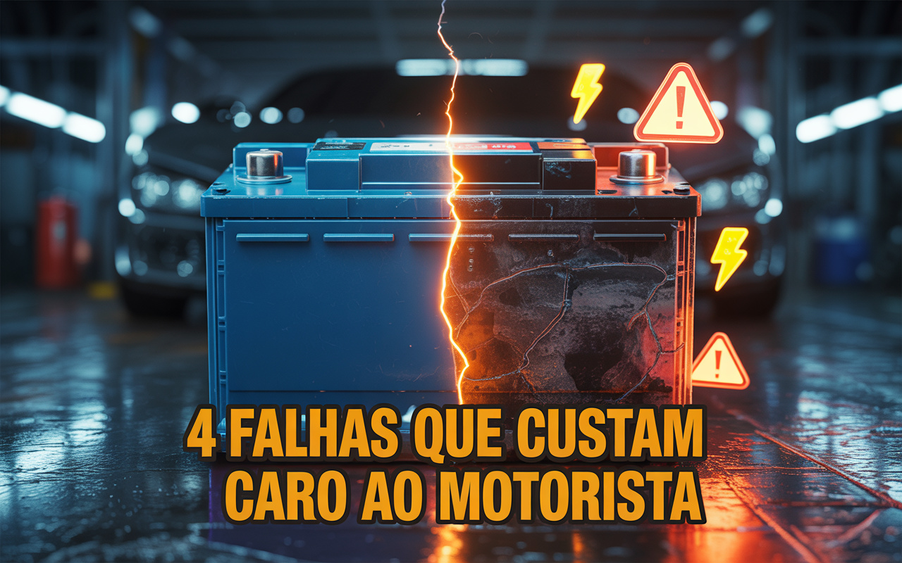 Os 4 erros que reduzem pela metade a vida útil da bateria do seu carro e provocam panes elétricas repentinas: falhas simples que custam caro e deixam motoristas na mão