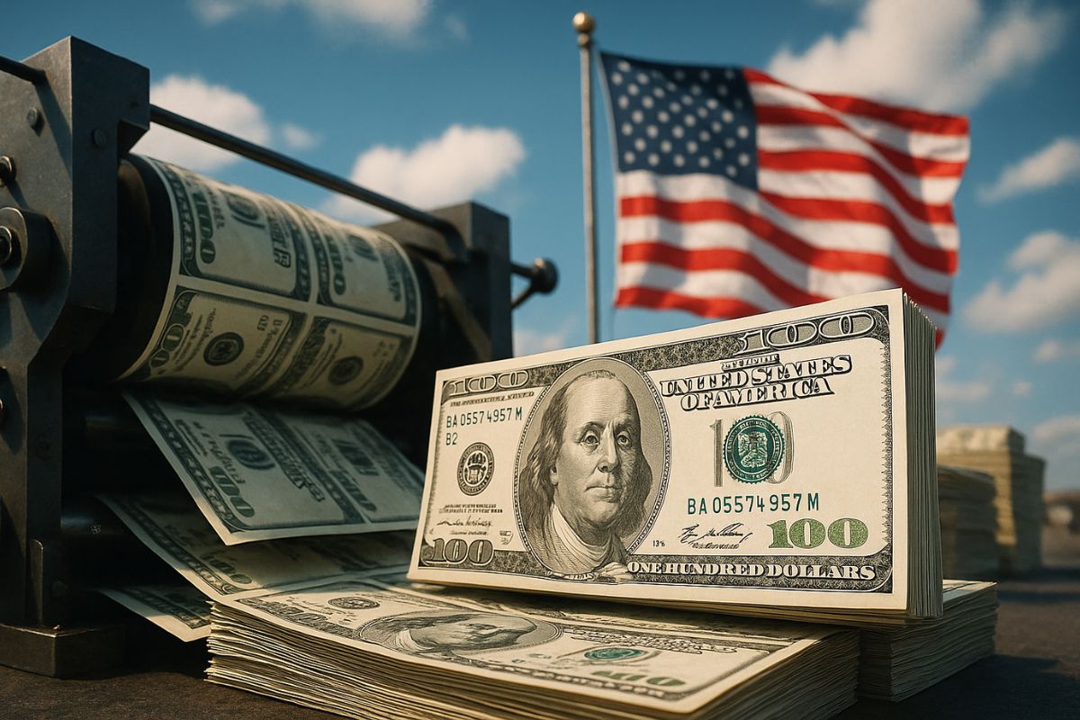 Os EUA imprimem sua própria dívida em dólar, sustentando o status de reserva global e moldando a economia mundial com impactos históricos e atuais.