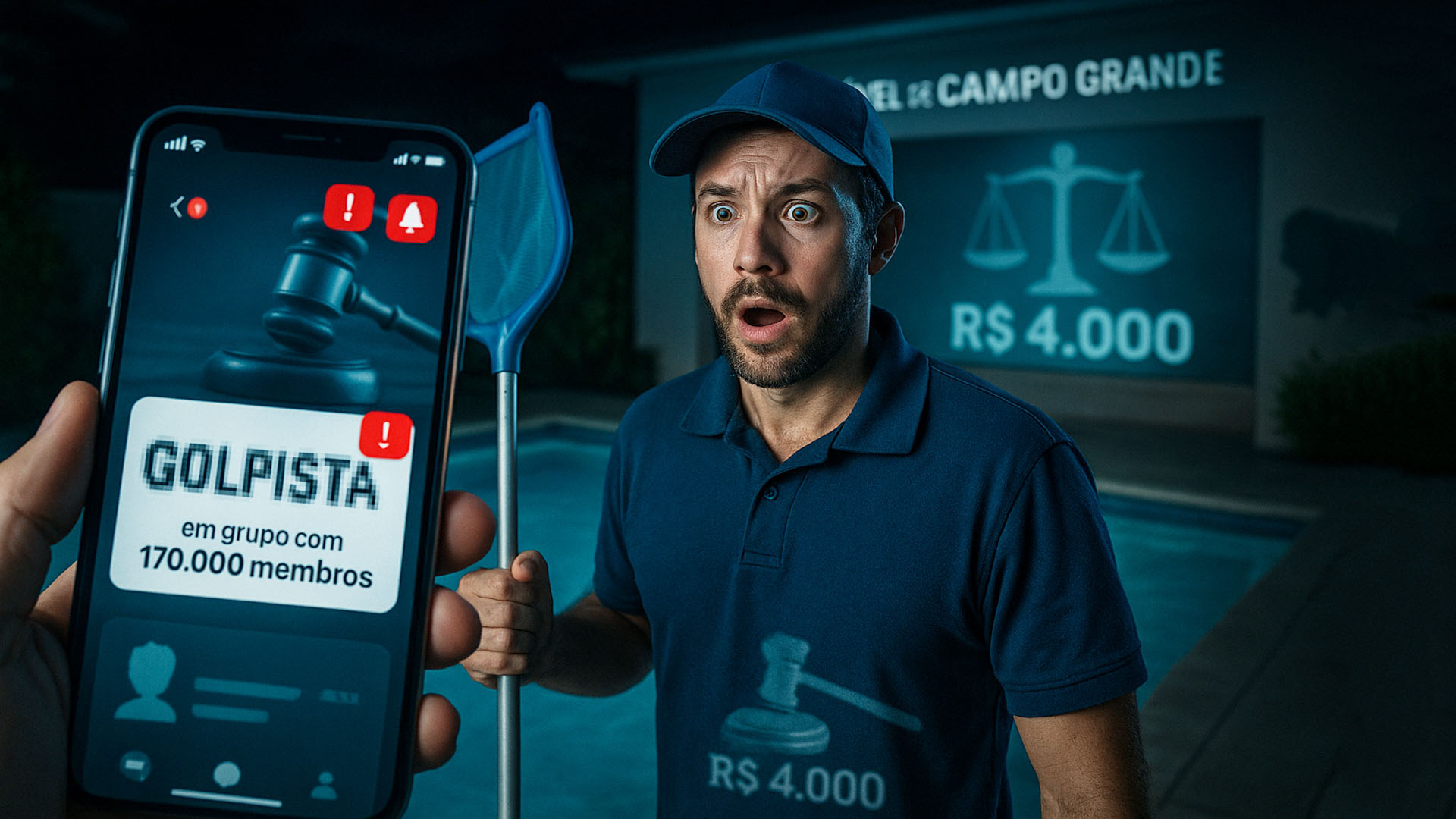 Piscineiro descobre postagem difamatória em grupo com 170 mil membros, entra na justiça e ganha R$ 4 mil por danos morais