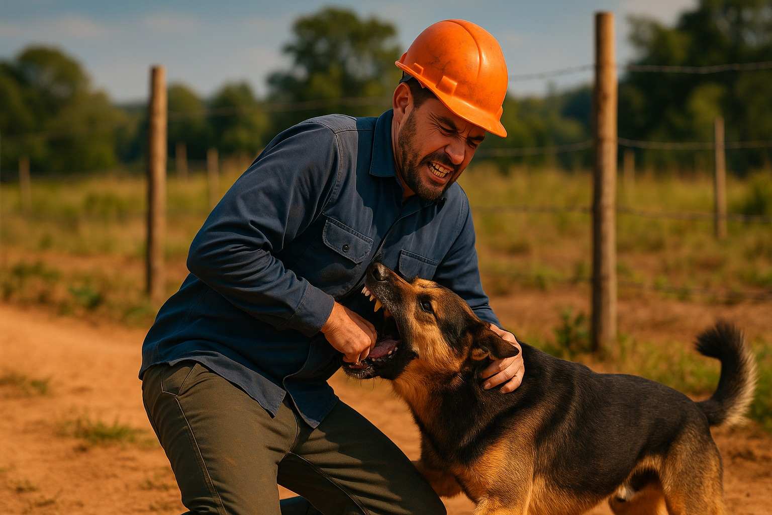 Justiça confirma condenação de empresa por ataque de cão a funcionário durante serviço e determina pagamento de R$ 5 mil em indenização.
