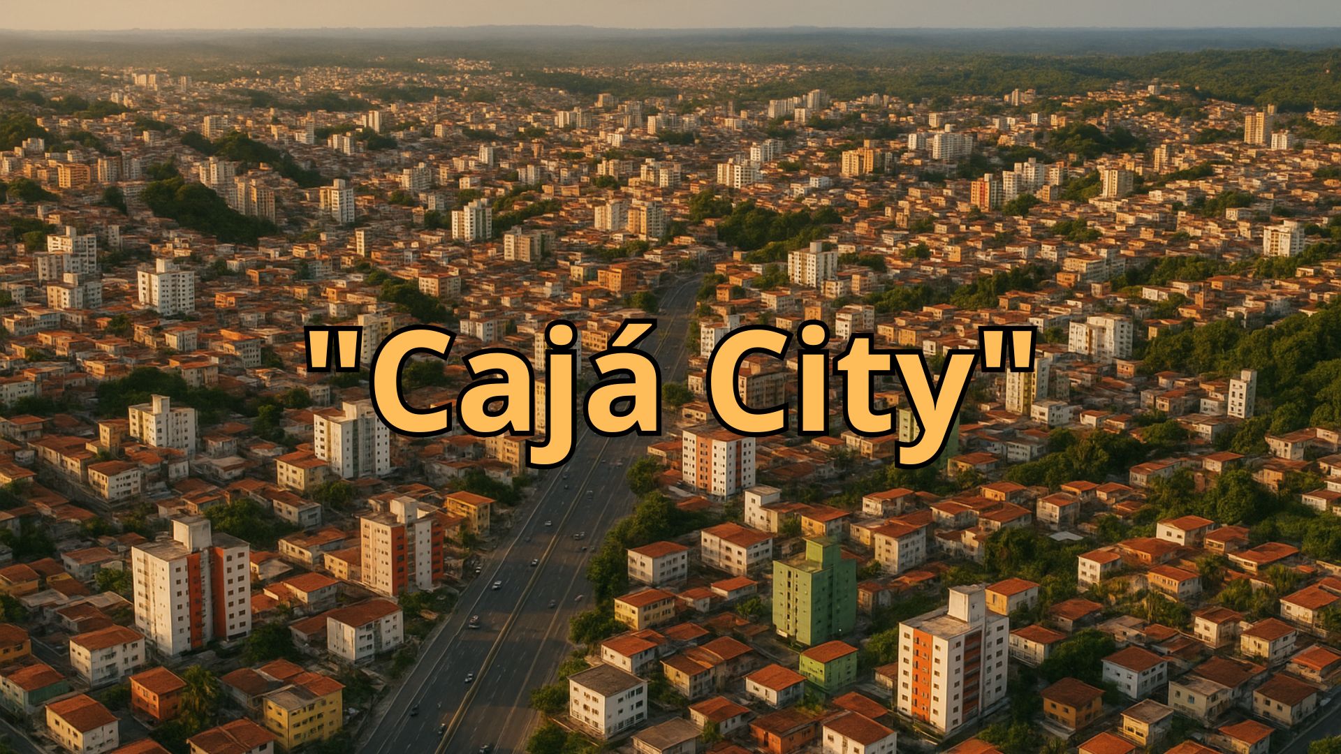 Vista aérea de Cajazeiras em Salvador, o maior bairro do Brasil.