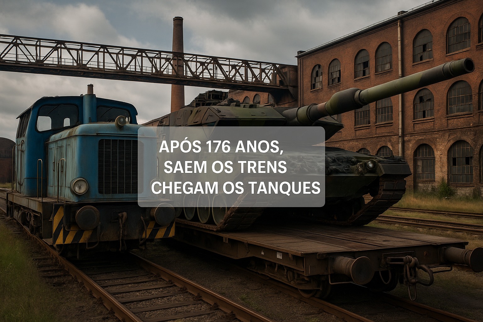 Fábrica militar, tanques, Trens