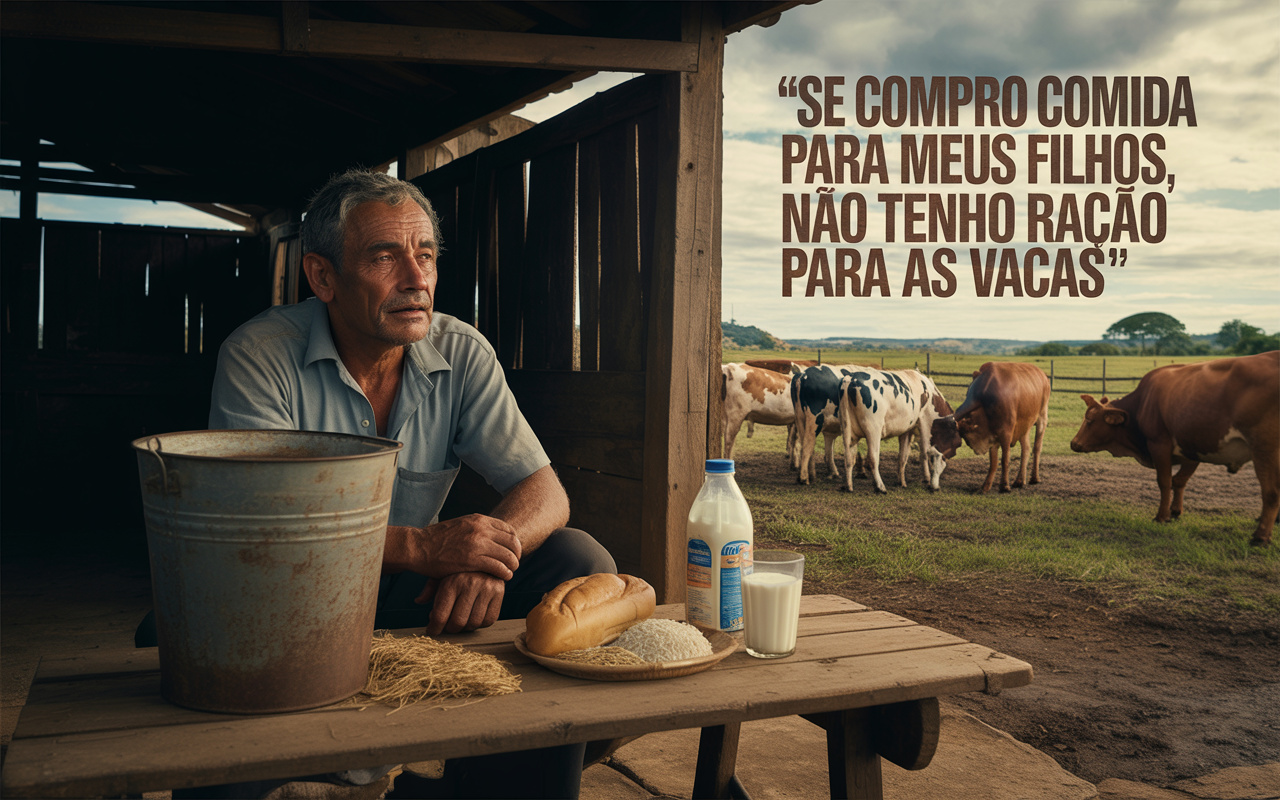 “Se compro comida para meus filhos, não tenho ração para as vacas” — drama de produtor resume a crise do leite no Paraná, onde importações e falta de lucro ameaçam milhares de famílias