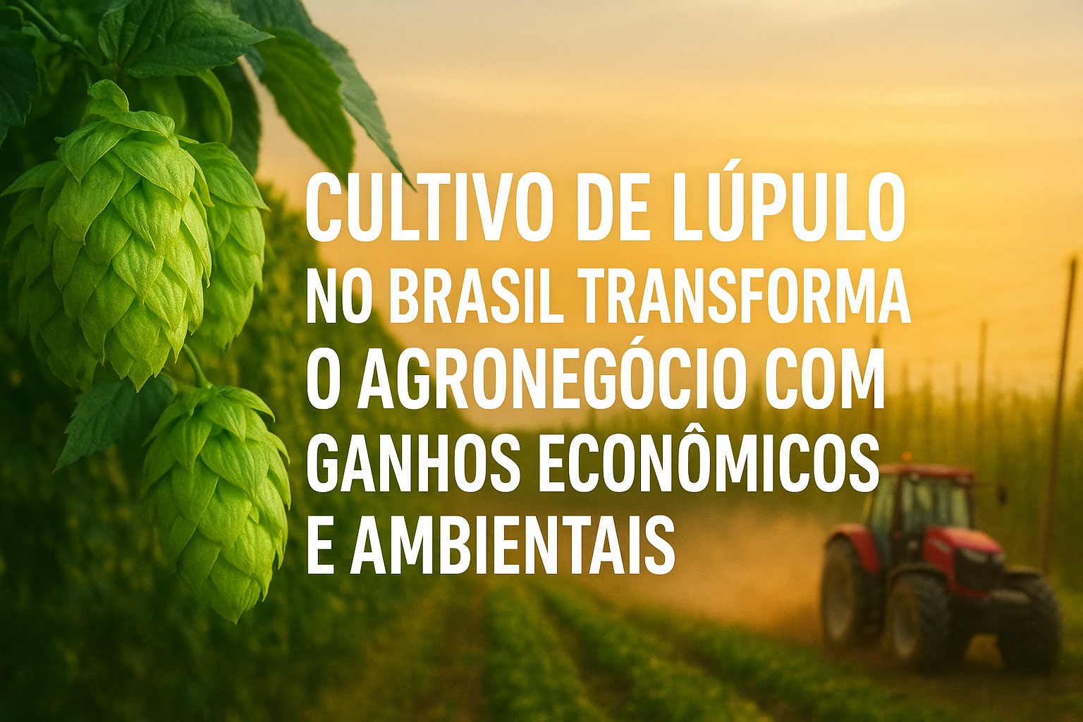 Cultivo de lúpulo no Brasil transforma o agronegócio com ganhos econômicos e ambientais