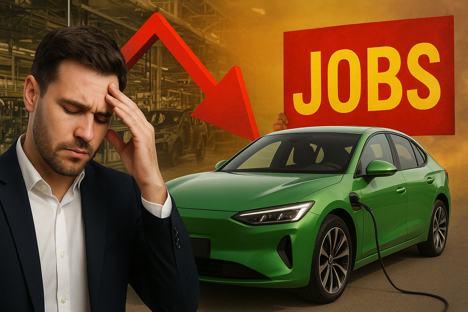 Crise na indústria automotiva: cortes de empregos e impacto nos carros elétricos no exterior