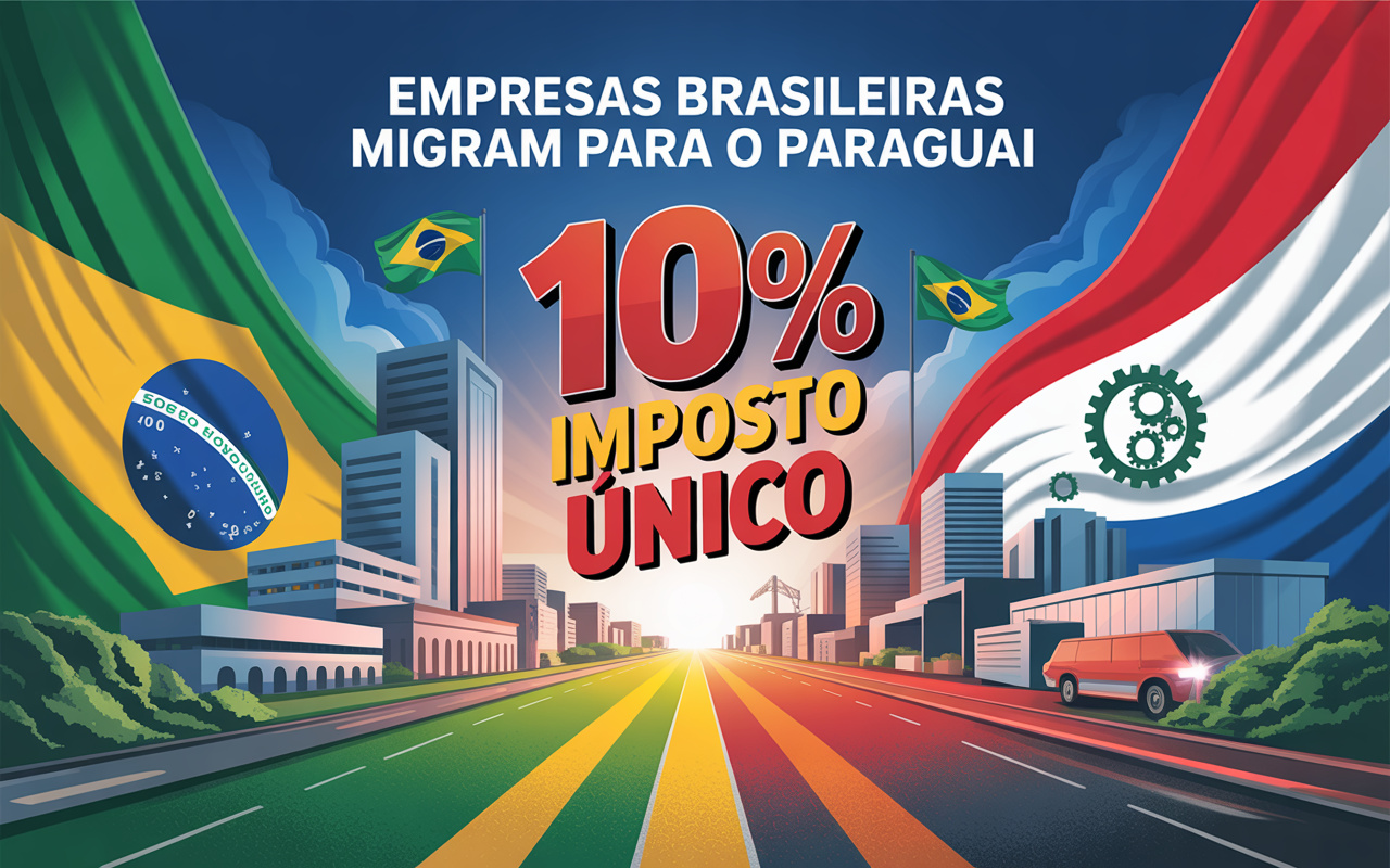 Empresas brasileiras migram para o Paraguai em massa, atraídas por imposto único de 10%, energia barata e Lei de Maquila que reduz custos em até 40%.