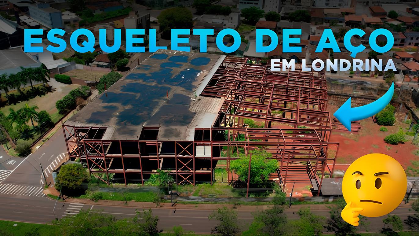 Obra monumental completamente abandonada no Brasil: com 9 mil m² de estrutura metálica exposta desde 1998, colosso inacabado na Avenida Leste-Oeste virou um esqueleto urbano que domina a paisagem de Londrina há mais de 25 anos