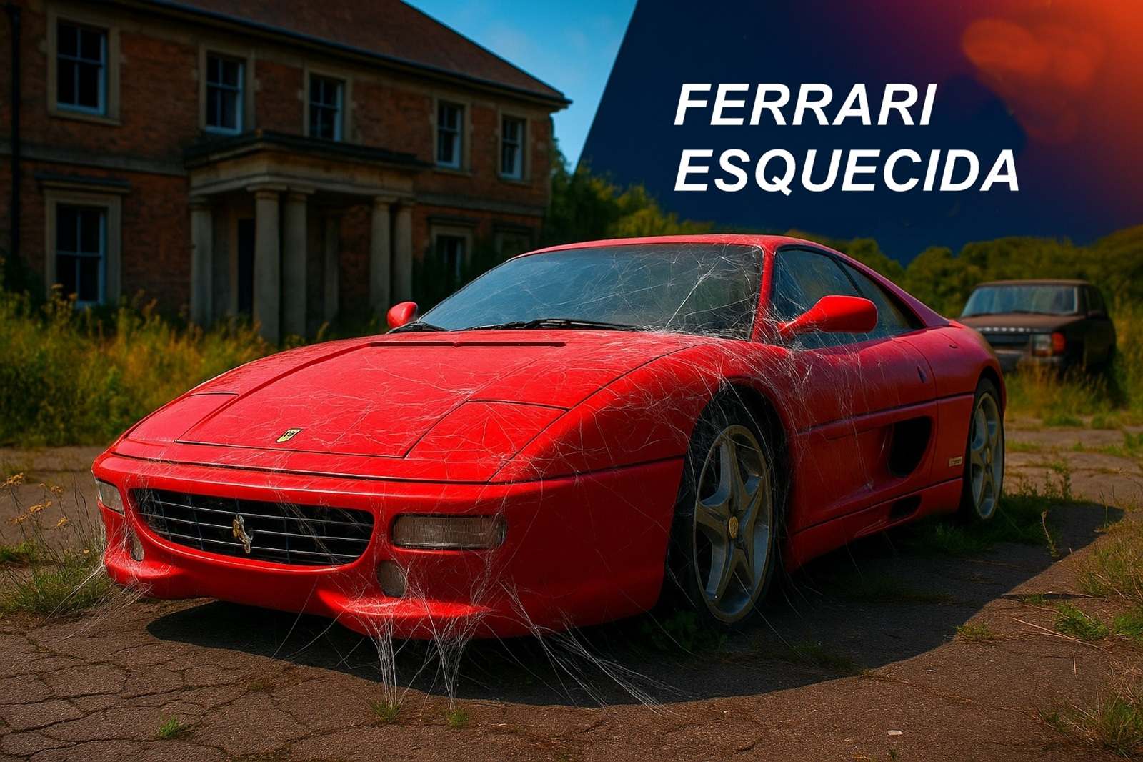Ferrari F355 coberta por teias de aranha é encontrada em mansão abandonada junto a mais de 50 carros raros deixados por milionário