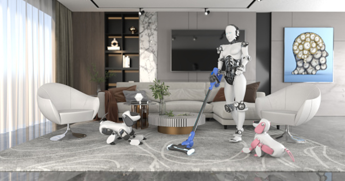 Robot humanoide Figure 03 dobla ropa, limpia superficies y puede cambiar el trabajo doméstico con inteligencia artificial avanzada.