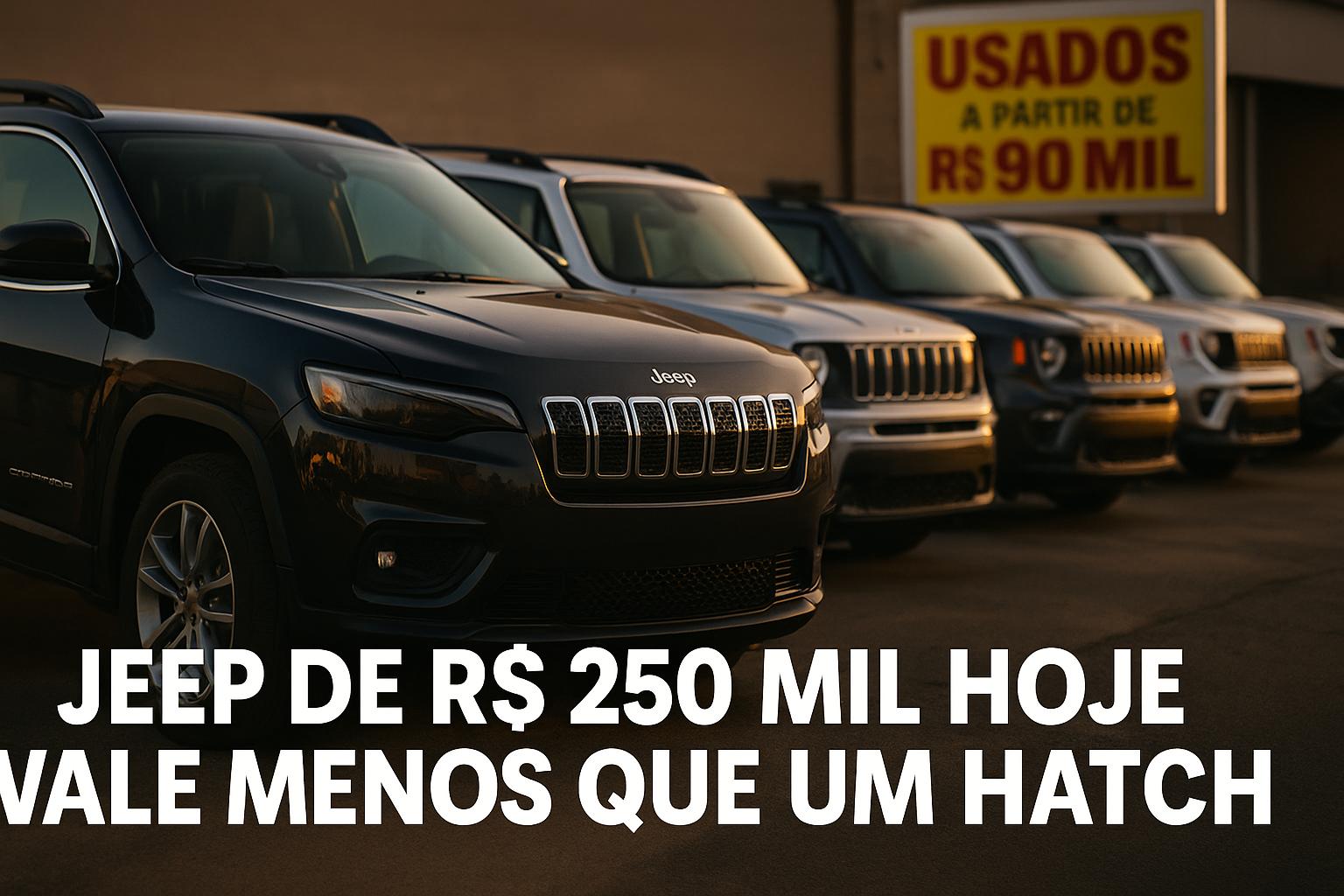 5 SUVs da Jeep que já custaram o preço de uma casa e agora valem menos que um hatch popular: SUVs de até R$ 250 mil hoje são encontrados por menos de R$ 90 mil no mercado de usados