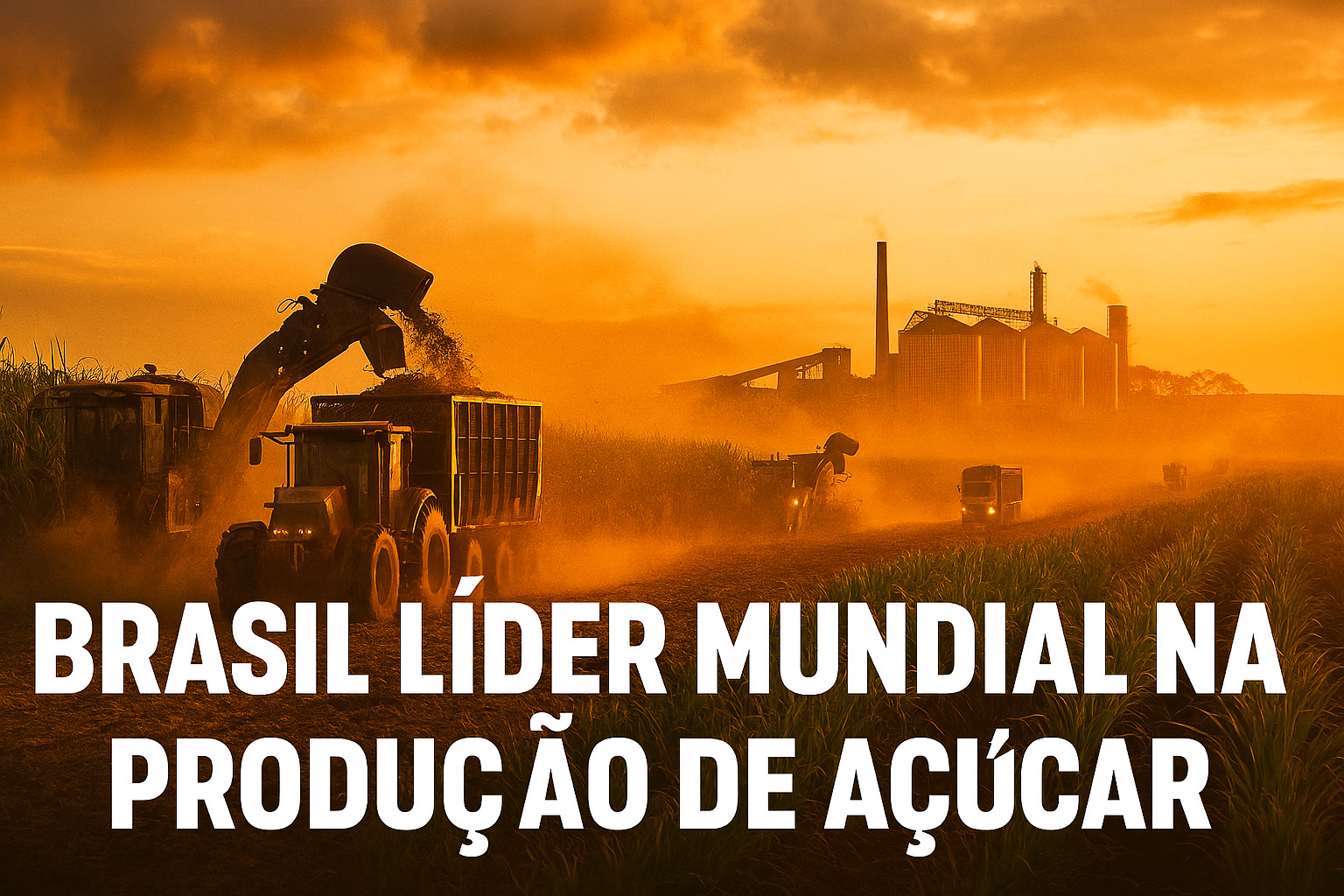 Com mais de 700 milhões de toneladas de cana processadas por safra e produção recorde de açúcar, o Brasil é o maior produtor e exportador mundial de açúcar de cana do mundo
