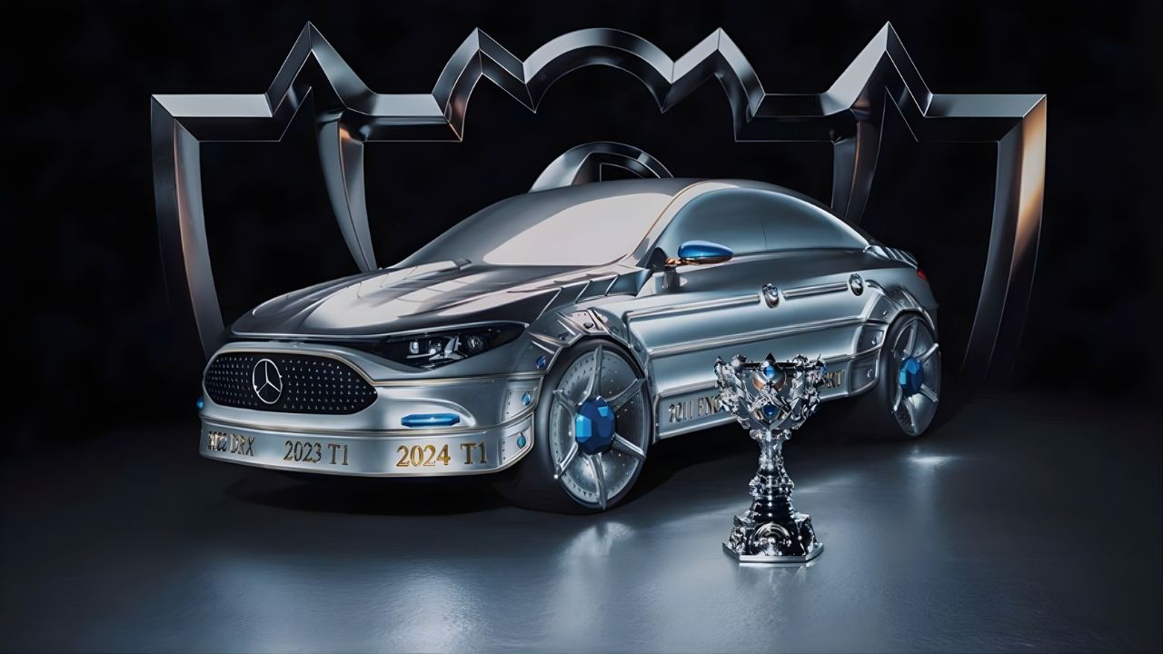 A Mercedes-Benz desenvolveu um carro inspirado no Mundial de LoL, com design luxuoso e elementos que homenageiam equipes campeãs. Projeto faz parte da série “Class of Creators”.