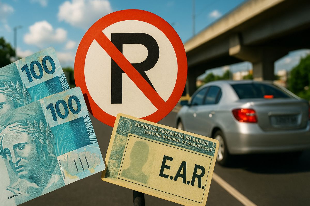 A multa para motoristas com atividade remunerada pune quem dirige sem EAR na CNH. Detran alerta para a infração gravíssima e o valor de R$ 293.