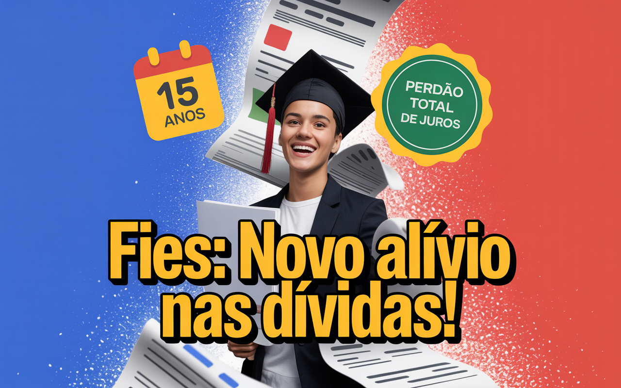 Com novas regras anunciadas em julho de 2025, renegociação do FIES permitirá parcelamento em até 15 anos e perdão total de encargos moratórios
