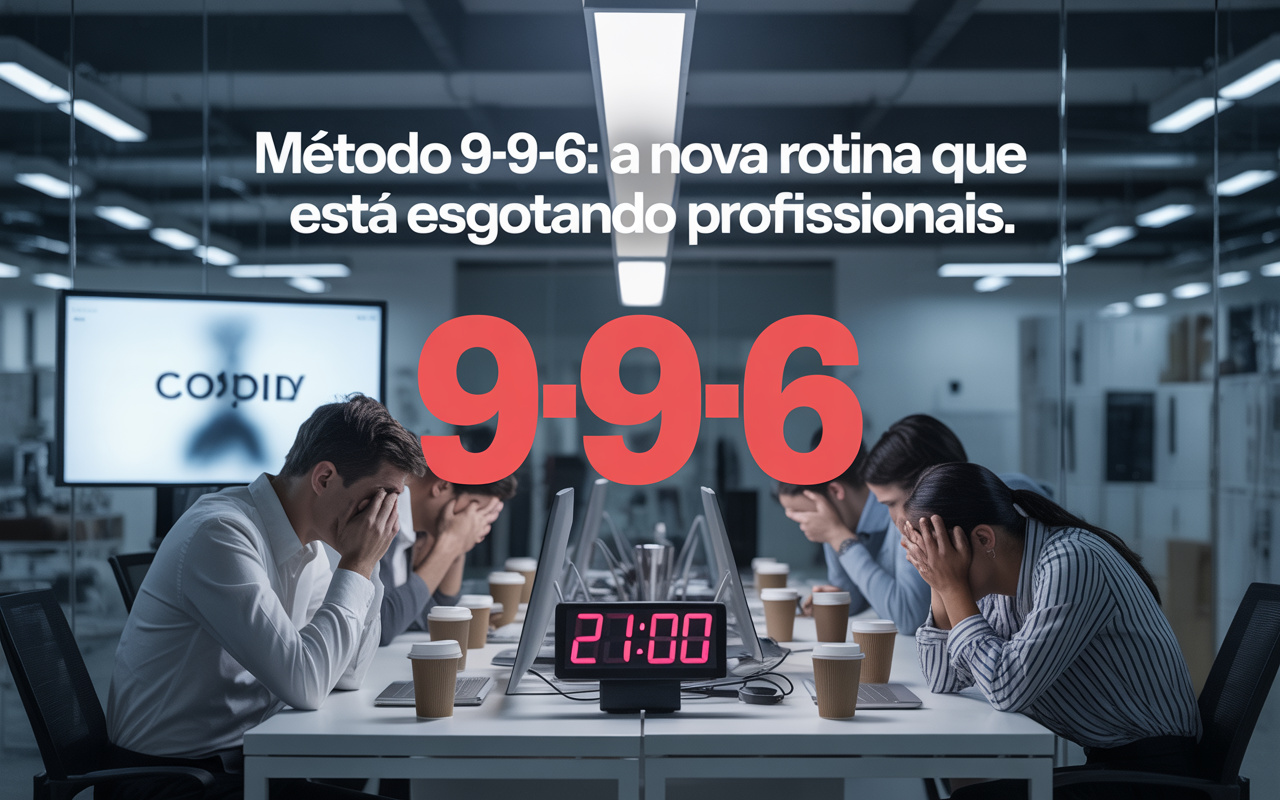 Método 9-9-6 ganha espaço nas empresas: trabalhar das 9h às 21h, seis dias por semana, é a nova moda corporativa