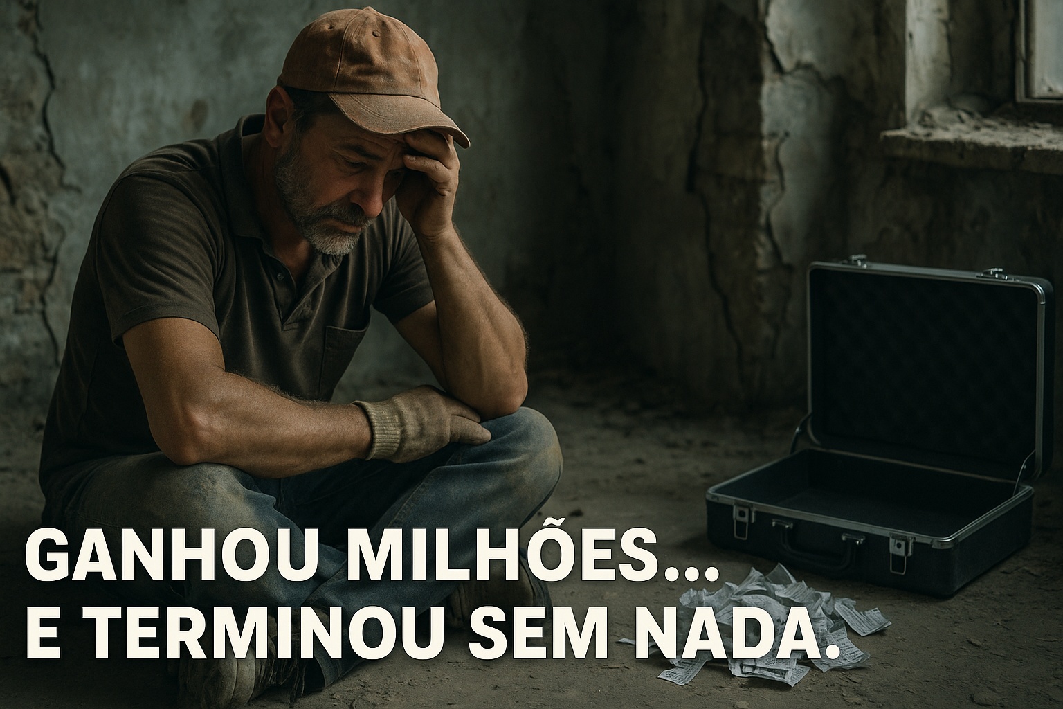 Pedreiro muda de vida após ganhar € 6,5 milhões na loteria, mas termina sem casa e sem dinheiro, um dos casos mais tristes de ex-ganhadores milionários