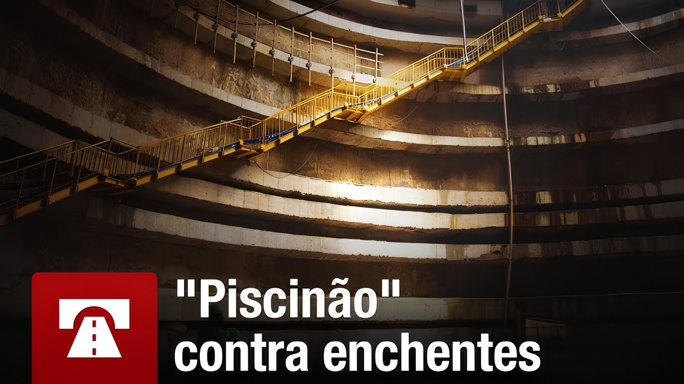O maior piscinão subterrâneo do Rio de Janeiro: com 26 metros de profundidade e capacidade para 58 milhões de litros, este gigante de concreto ajuda a proteger bairros inteiros da Zona Norte contra enchentes históricas