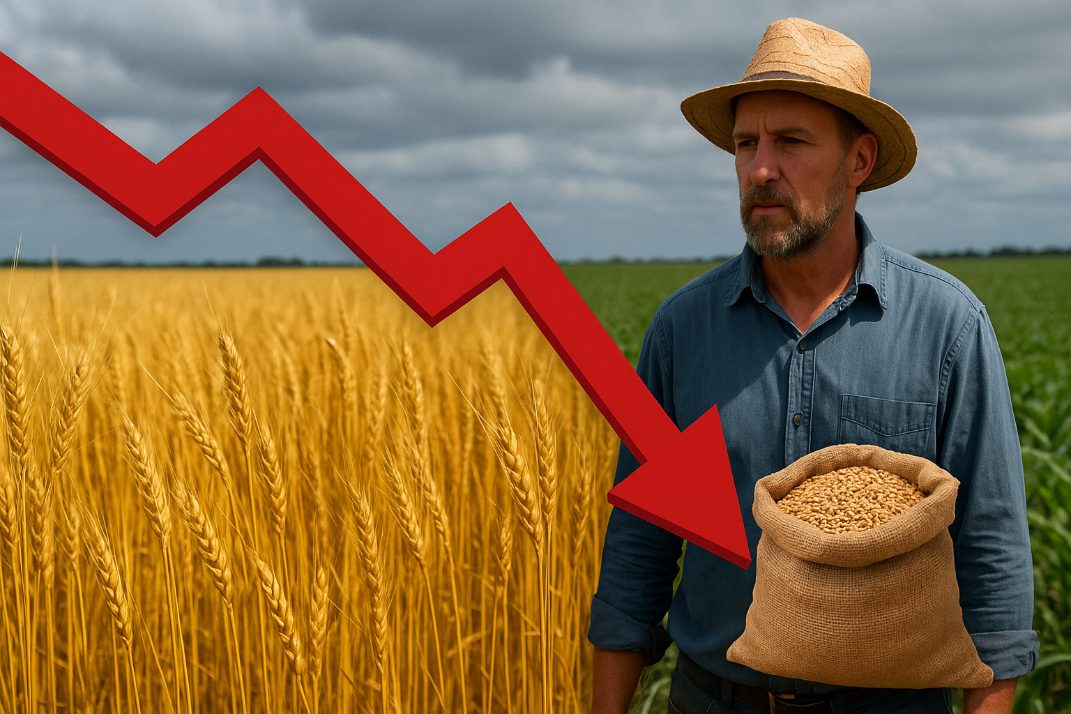 Queda histórica no preço do trigo importado pressiona o agronegócio e abala o mercado interno brasileiro