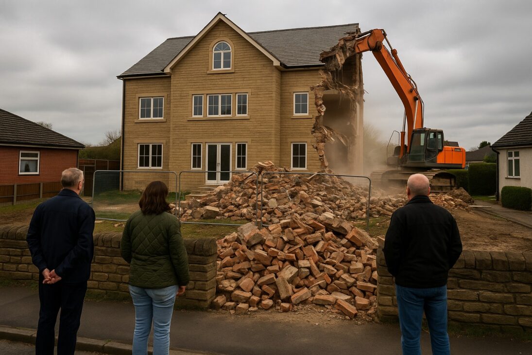 Mansão, demolição, Reino Unido, Vizinhos