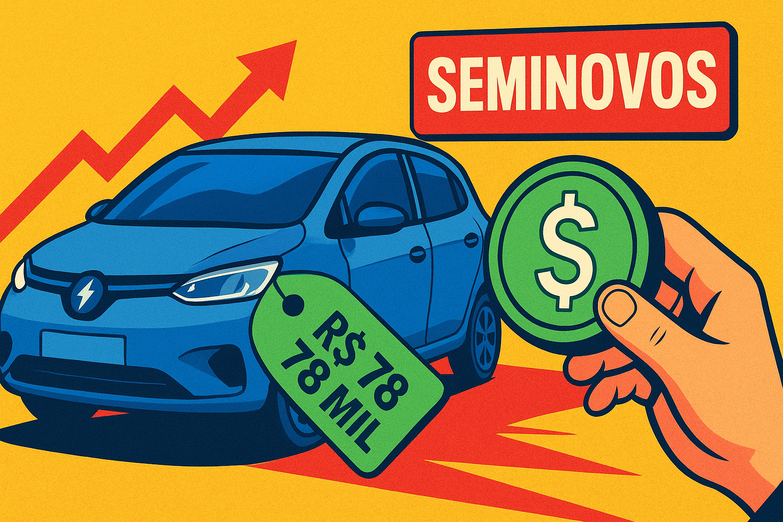 Carros elétricos baratos de R$ 78 mil oferecem bom custo-benefício e crescem no mercado de seminovos