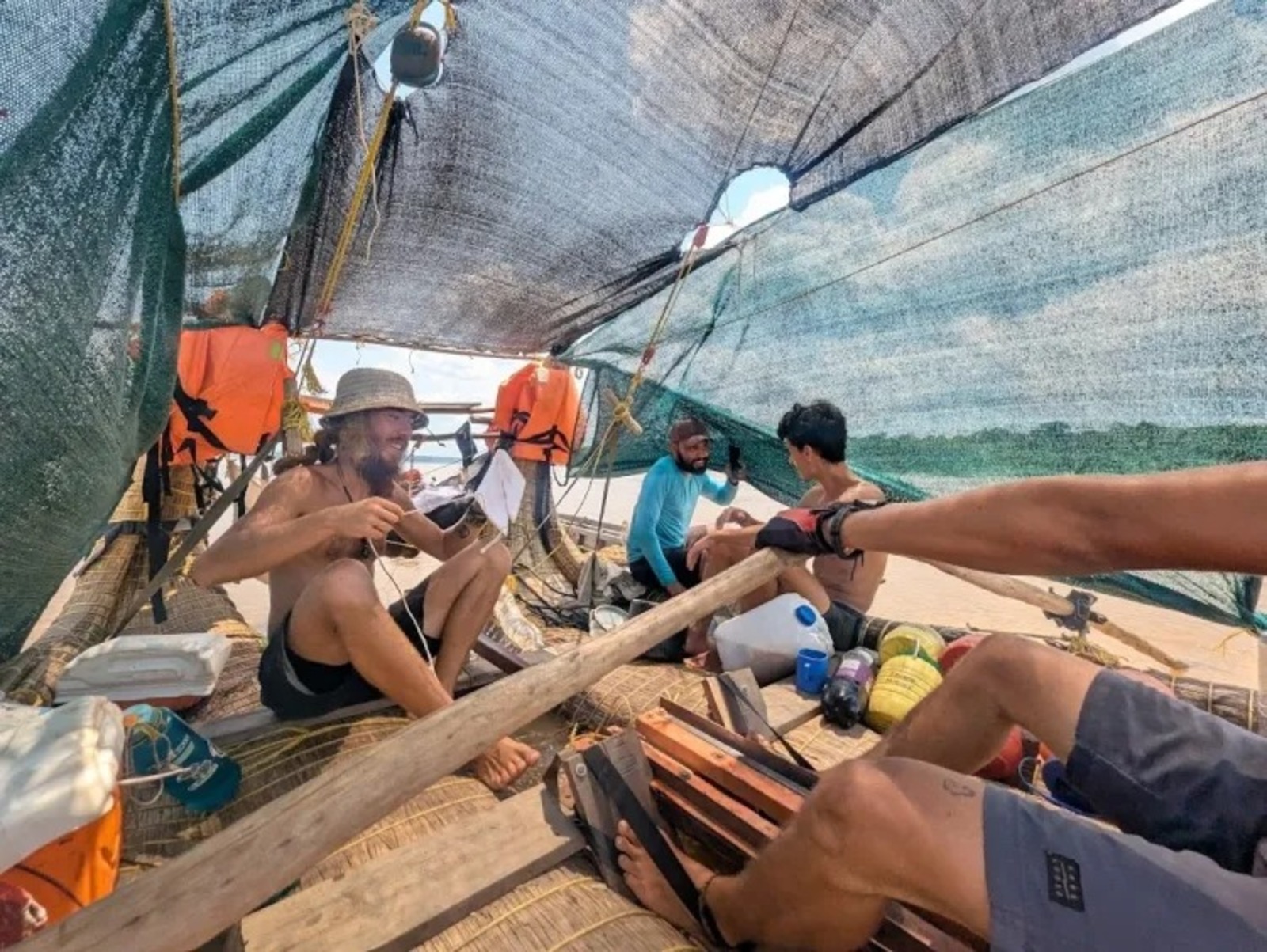 Amazônia, Rio, Bolívia, Balsa de palha