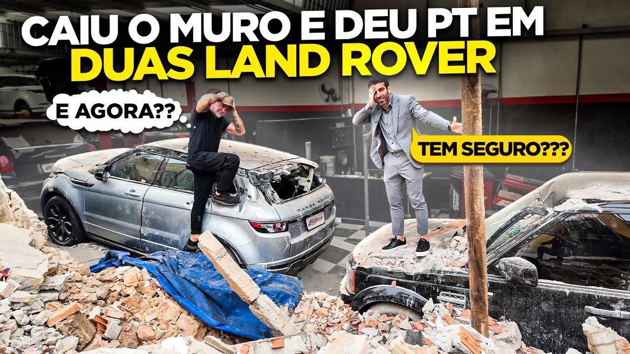 Thiago Tcar grava desabamento que destruiu sua Land Rover em oficina e surpreende seguidores com atitude