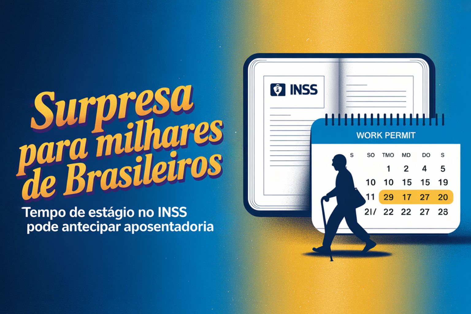 Surpresa para milhares de brasileiros: tempo de estágio com contribuição ao INSS pode ser usado para aumentar e até antecipar a aposentadoria