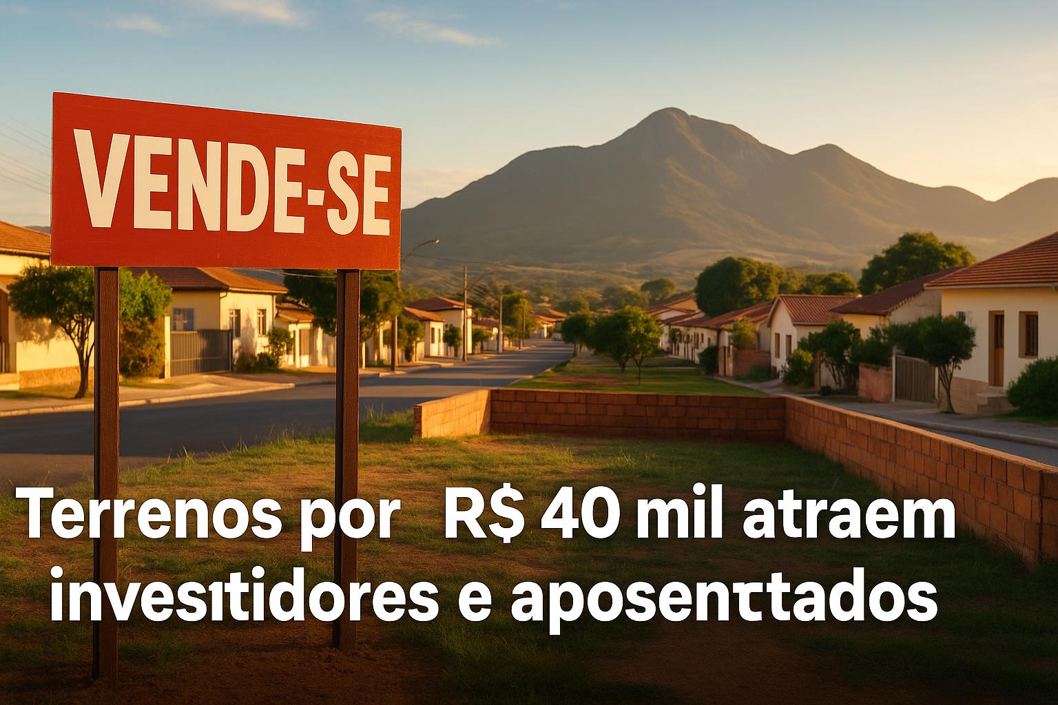 Cidade do interior oferece terrenos de 191,68m² por cerca de R$ 40 mil e atrai aposentados e investidores em busca de tranquilidade, baixo custo de vida e valorização imobiliária crescente