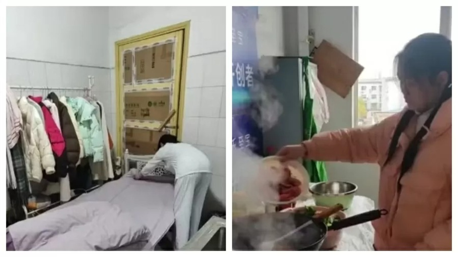 Jovem chinesa, Trabalho, banheiro, redes sociais