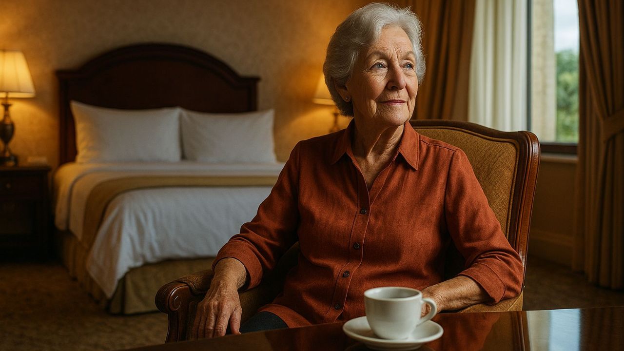 A hóspede eterna do hotel de luxo Idosa mora há 15 anos na mesma suíte de um hotel 5 estrelas, paga uma fortuna anual que supera o valor do próprio imóvel e diz que nunca mais lavou uma louça