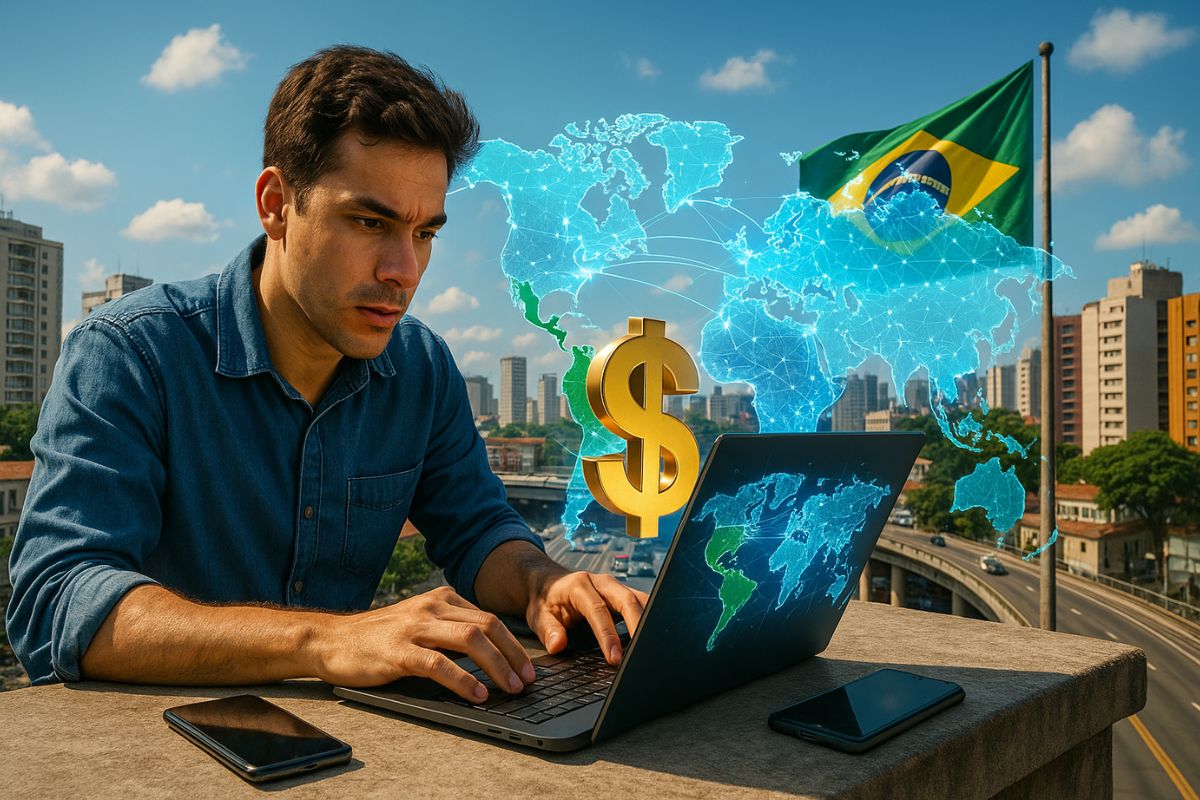 Brasileiros faturando em dólar em vagas remotas de tecnologia, marketing e inteligência artificial alcançam salários altos mesmo morando no Brasil.